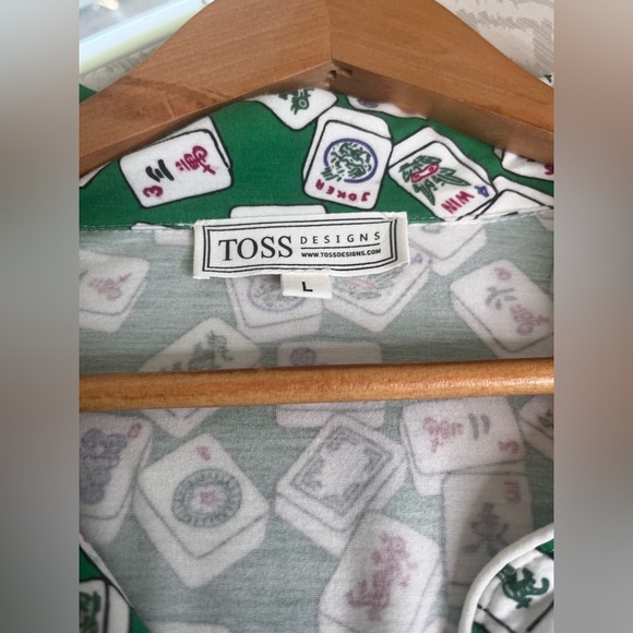 Toss Designs DREAMING OF MAHJONG PAJAMAS Set Rayon Blend Soft  Size Large - Picture 2 of 9